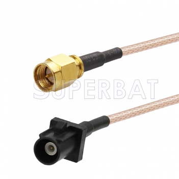 SMA Male to Black FAKRA Plug Cable Using RG316 Coax