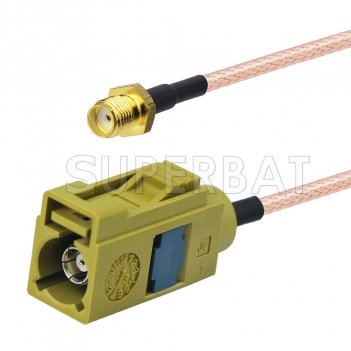 SMA Female to Curry FAKRA Jack Cable Using RG316 Coax