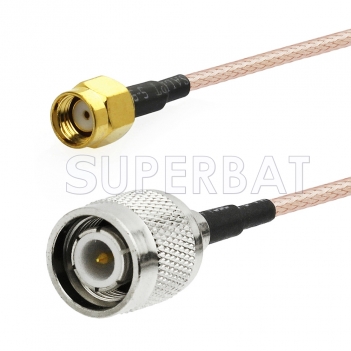 Reverse Polarity SMA Male to TNC Male Cable Using RG142 Coax