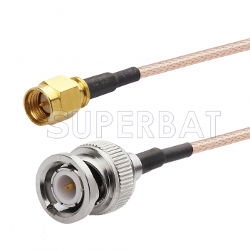 SMA Male to BNC Male Cable Using RG400 Coax