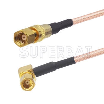 SMC Plug to SMC Plug Right Angle Cable Using RG316 Coax
