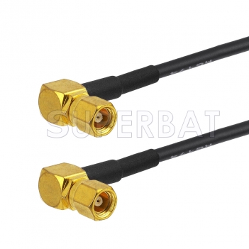 SMC Plug Right Angle to SMC Plug Right Angle Cable Using RG58 Coax