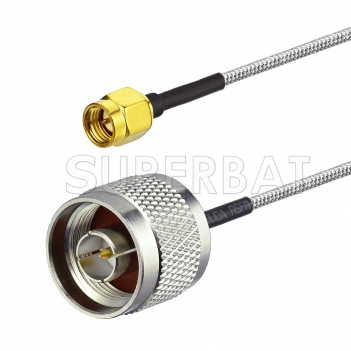 Cable SMA Male connector to N Male Straight Cable Using RG405 Coax cable 0.086"