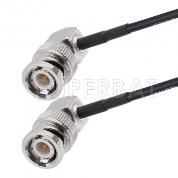BNC Male Right Angle to BNC Male Right Angle Cable Using RG174 Coax