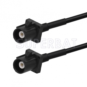 Black FAKRA Plug to FAKRA Plug Cable Using RG174 Coax