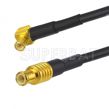 MCX Plug to MCX Plug Right Angle Cable Using RG174 Coax
