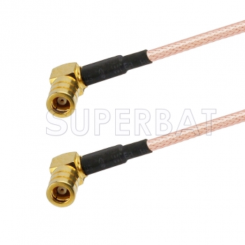 SMB Plug Right Angle to SMB Plug Right Angle Cable Using RG178 Coax