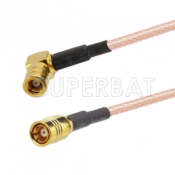 SMB Plug to SMB Plug Right Angle Cable Using RG178 Coax