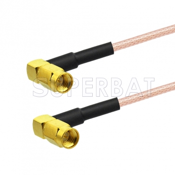 SSMA Male Right Angle to SSMA Male Right Angle Cable Using RG316 Coax