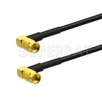 SSMA Male Right Angle to SSMA Male Right Angle Cable Using RG174 Coax
