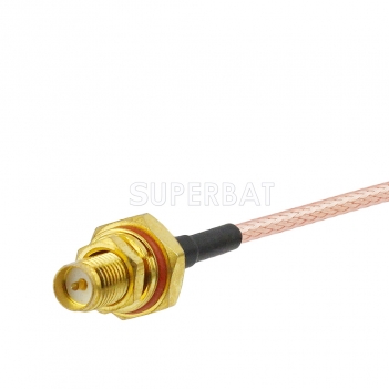 Wifi antenna flex cable with RP SMA female bulkhead o-ring connector