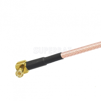 MCX cable assembly , MCX male right angle to MCX male right angle for RG316 pigtail cable