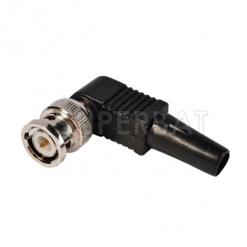Custom RF Cable Assembly BNC Male Right Angle  pigtail cable Using LMR-195 RG58 RG142 RG400 Coax
