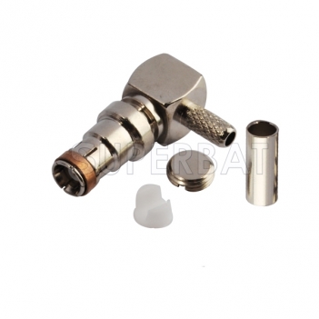 Fakra SMB Female Right Angle Crimp Connector for RG316 RG174
