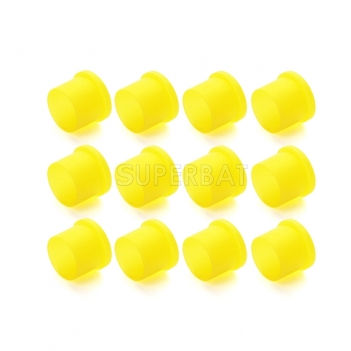100PCS Plastic Protective Covers Dust Cap Yellow for SMA Jack Female Connector