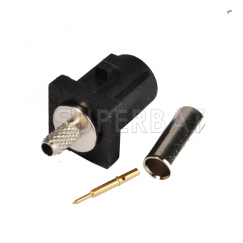 Superbat Fakra Male Crimp Plug Connector Black /9005 for RG316 RG174 LMR100