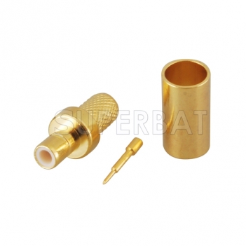 SMB Male Jack Straight Crimping Cable Connector for LMR-195