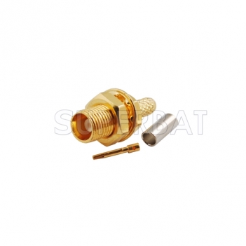 MCX Female Jack bulkhead to crimp RG174 RG316 gold plated connector adapters cheaper price