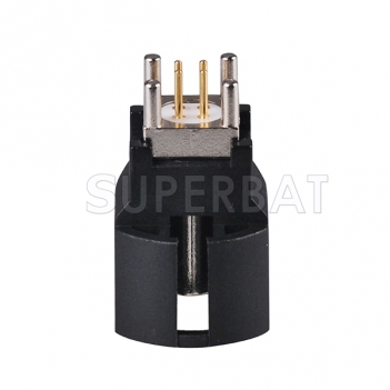 Black FAKRA A HSD Male Connector PCB Straight
