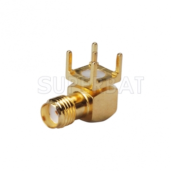 SMA Female PCB Mounted Right Angle Jack Connector