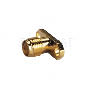 SMA Connector 2 Hole Flange Female Jack Straight Solder Post Connector