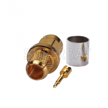 Superbat 50Ohm SMA male Plug Crimp straight RF Connector for LMR300 Cable Goldplated