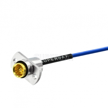 Custom RF Cable Assembly BMA Tinned Copper Braid Conductor and Blue FEP Jacket Using RG405 .086" Coax Cable