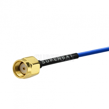 Custom RF Cable Assembly RP SMA Plug Straight Semirigid Semi-Flexible pigtail cable Using RG405 .086" Coax