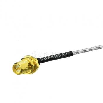 Custom RF Cable Assembly RP SMA Jack Straight Bulkhead pigtail cable Using RG405 .086" Coax