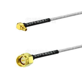 Semi-flexible RG405 Cable Assembly with MMCX Male to SMA plug Connectors