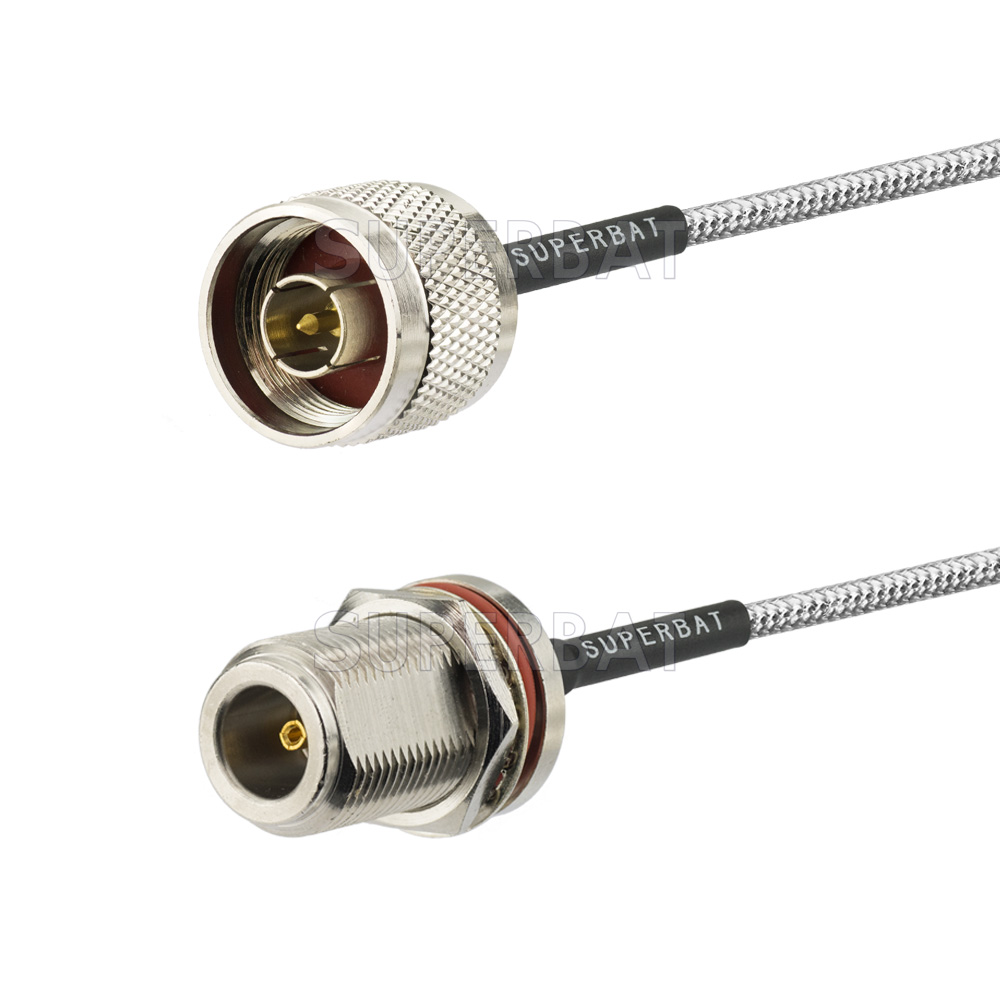 High Quality N Male to N Bulkhead Female .141 Semi-flexible RF Coaxial ...