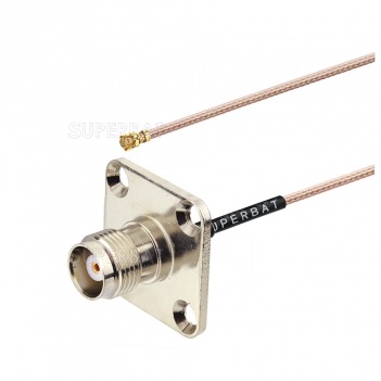 IPX u.fl to TNC Jack female 4 Holes Flange mount pigtail coaxial cable RG178 20cm for wireless