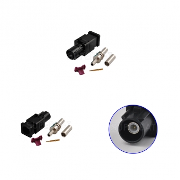 Superbat Fakra A crimp Plug male connector for Radio Without Phantom supply long version
