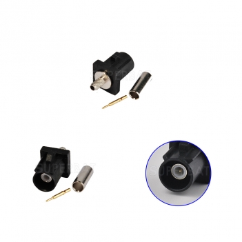 Superbat Fakra Male Crimp Plug Connector Black /9005 for RG316 RG174 LMR100