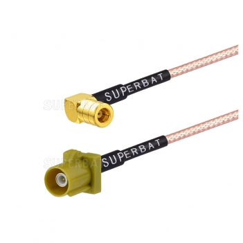 Factory Price GSM Antenna Extension Cord RF Coaxial Cable Fakra K male plug to SMB Female Jack right angle Connector Pigtail Cable