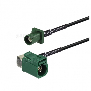 RF coaxial cable with male Fakra E to female Fakra E type connector wire assembly
