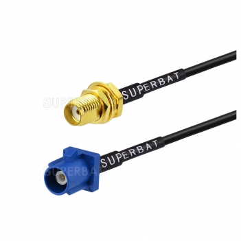 FAKRA C type to SMA antenna cable RG174 , auto wire connector