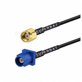 FAKRA C To RP SMA RF Cable Assembly WIth RG174 cable For RF Application XMR-SPTX-12