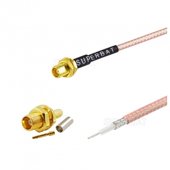 RF connector crimp type wire connectors for RG316 cable connectors terminal connector MCX