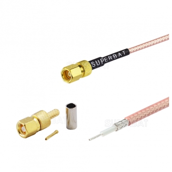 Micro coaxial cable assembly,rf pigtail cable with SMC male straight connector