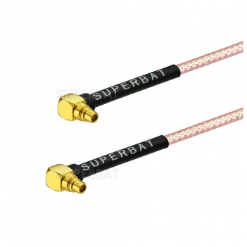 RF cable assembly/Pigtails/Jumper cable/Interface Cable: MMCX male right angle to MMCX male right angle with