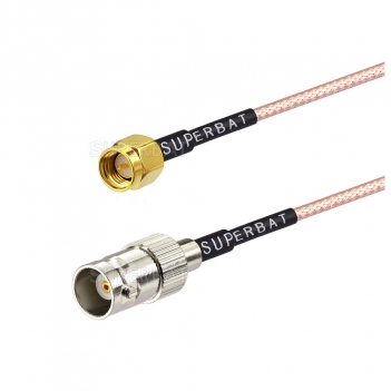 BNC JACK straight To SMA straight Male Extender Jumper Pigtail Cable RG316