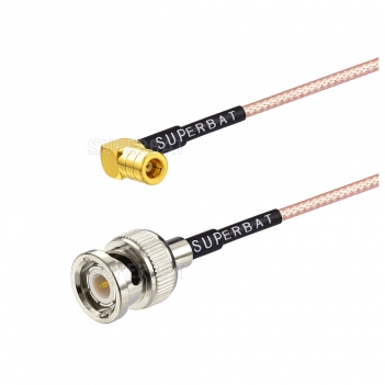 BNC Male Plug to SMB Plug Female Right Angle DAB Digital Radio Antenna Adapter Cable RG316