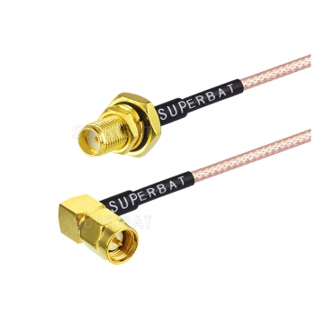 Right angle SMA male to waterproof SMA female for RG316 custom cable assembly