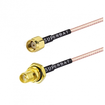 RP-SMA straight to waterproof SMA for RG316 custom cable assembly