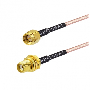 SMA Male Plug to SMA Female Bulkhead RF Coax Cable Pigtail Extension FPV Antenna Cable Antenna Coaxial Low Loss Cable RG316