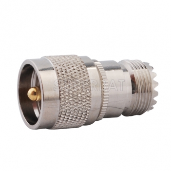 RF Coaxial Coax Antenna Adapter UHF Male PL-259 to UHF Female SO-239 Straight Connector Adapter