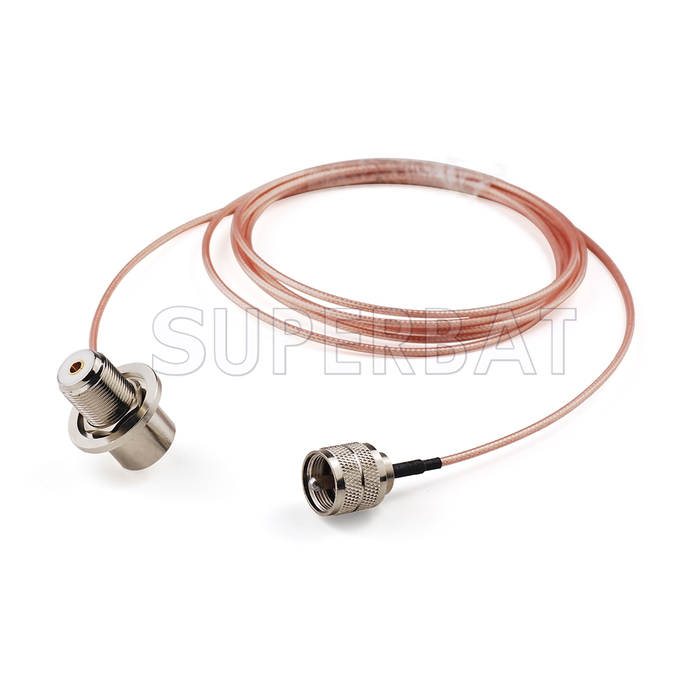 USA-CA RG316 DS RCA MALE to PL259 UHF MALE Coaxial RF Pigtail Cable 