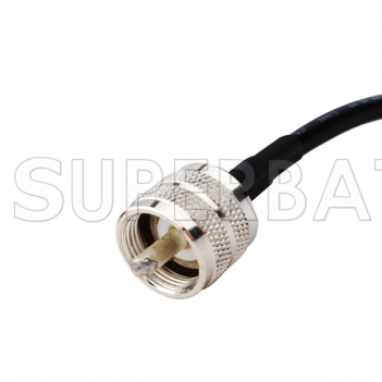 RF coaxial UHF Male PL259 to UHF Male PL-259 Coax Double Male Connector Pigtail Jumper RG58 Extension Cable -Ham Radio Antenna Adapter Wire Assembly