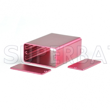 Red Color Aluminum Enclosure Case Tube 44mm*23mm*60mm（W*H*L）